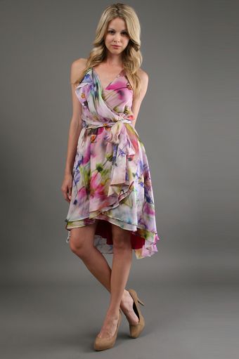 Alexia Admor Floral Wrap Dress in Dream Garden - Lyst