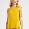 Bcbgmaxazria Roslyn Abstract Halter Top in Yellow - Lyst