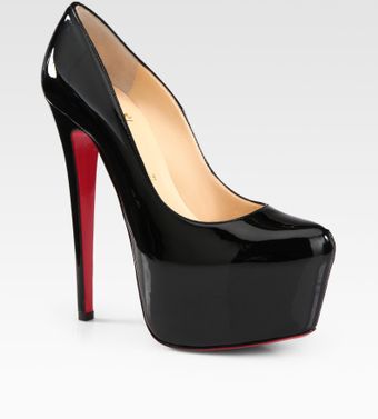 Christian Louboutin Patent Leather Platform Pumps - Lyst