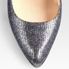 Christian Louboutin Glittercoated Platform Pumps in Silver - Lyst