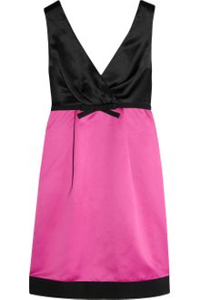 D&G Colorblock Stretch Silk Satin Dress - Lyst