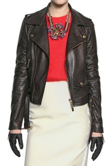 DSquared2 Biker Nappa Leather Jacket - Lyst
