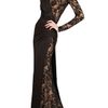 Emilio Pucci Long Wool Dress with Lace in Black - Lyst