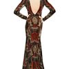 Etro Printed Viscose Silk Velvet Long Dress in Multicolor (multi) - Lyst