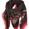 Givenchy Wool Cashmere Gauze Rottweiler Scarf in Black for Men - Lyst
