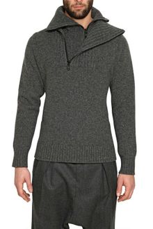 Givenchy Zipped Collar Wool Knit Sweater - Lyst