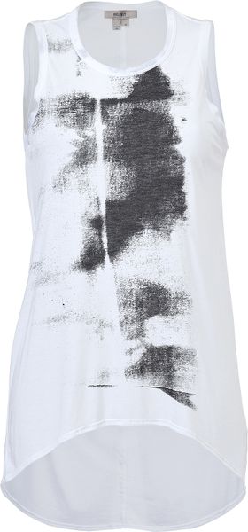 Helmut Lang White Printed Top in White - Lyst