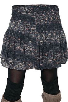 Isabel Marant Pleated Printed Silk Georgette Skirt - Lyst