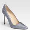 Manolo Blahnik Bb Glittercoated Pumps in Silver (anthracite) - Lyst