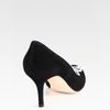 Oscar De La Renta Draper Suede Bow Pumps in Black - Lyst