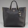 Prada Vitello Daino Tote in Black (nero) - Lyst