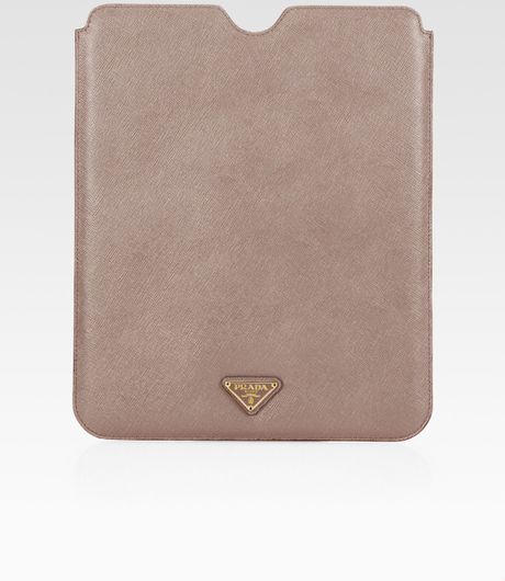 Prada Saffiano Travel Case For Ipad in Brown for Men (taupe) - Lyst