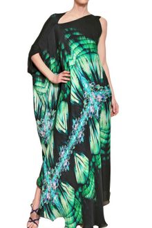 Roberto Cavalli Printed Silk Chiffon Dress - Lyst