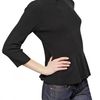 Tory Burch Ruched Soft Wool Knit Sweater in Black - Lyst