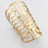 Tory Burch Wide Labyrinth Cuff Bracelet in Gold - Lyst