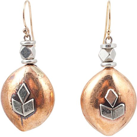 Vanessa Mooney Copper Bead Earrings in Gold (copper) - Lyst
