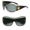 Versace Rock Icon Medusa Studded Shield Sunglasses in Black - Lyst