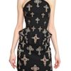 Versace Strapless Cross Stretch Silk Cady Dress in Black - Lyst