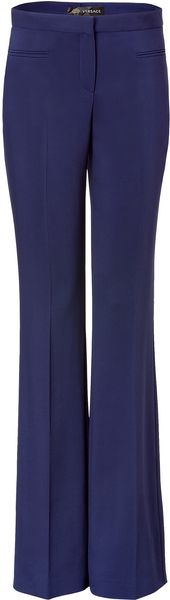 Versace Persian Blue Wide Leg Pants - Lyst