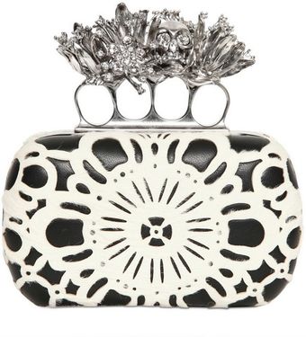 Alexander McQueen Leather Short Knuckle Box Clutch - Lyst