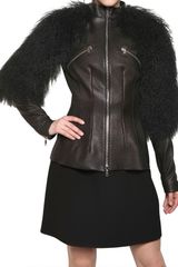 Alexander McQueen Mongolia Textured Nappa Leather Jacket