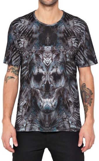 Alexander McQueen Skull Printed Jersey Tshirt - Lyst