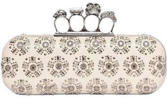 Alexander McQueen Studded Leather Knucklebox Clutch - Lyst