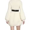 Alexander Mcqueen Honeycomb Wool Knit Coat in Beige (white) - Lyst