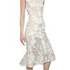 Alexander Mcqueen Wool Rayon Jacquard Peplum Dress in White - Lyst