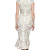 Alexander Mcqueen Wool Rayon Jacquard Peplum Dress in White - Lyst