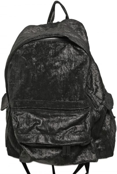 washed canvas backpack