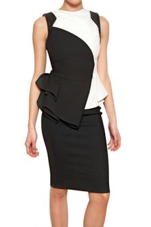 Antonio Berardi Nappa Bicolor Stretch Rayon Cady Dress - Lyst