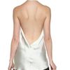 Balmain Halter Neck Silk Satin Top in White - Lyst