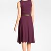 Calvin Klein Belted Jersey Dress in Purple (sangria) - Lyst
