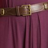 Calvin Klein Belted Jersey Dress in Purple (sangria) - Lyst