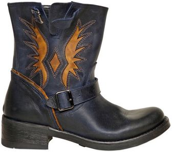 Chiara Ferragni 40mm Flame Leather Biker Boots - Lyst
