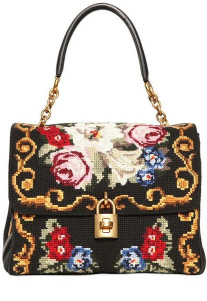 Dolce & Gabbana Medium Dolce Bag Stitched Top Handle in Black - Lyst