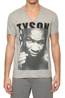 Dolce & Gabbana Vneck Printed Jersey Tshirt - Lyst