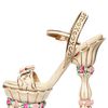Dolce & Gabbana 160mm Crystal Leather Rose Sandals in Multicolor (ivory) - Lyst