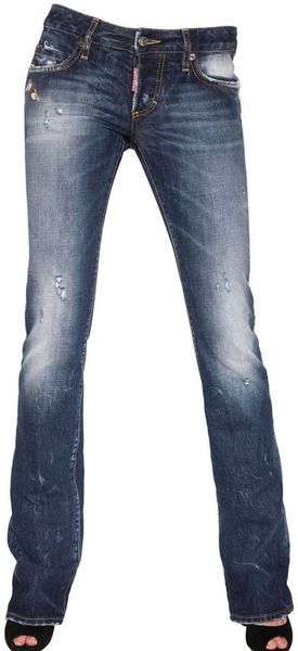 Dsquared2 Boot Cut Washed Denim Jeans in Blue - Lyst