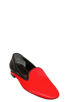 Giorgio Armani 10mm Pony and Nappa Leather Loafers - Lyst