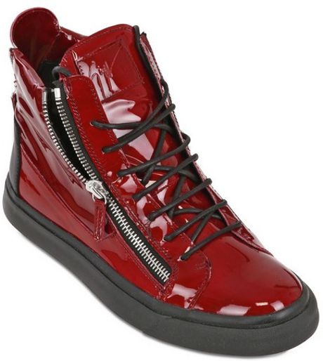 giuseppe zanotti red sneakers