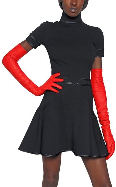 Givenchy Silk Satin On Viscose Punto Milano Dress in Black - Lyst
