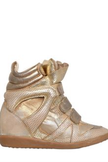 Isabel Marant 80mm Bird Metallic Leather Sneakers - Lyst