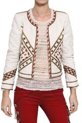 Isabel Marant Embroidered Cotton Denim Jacket