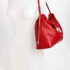 Jimmy Choo Rachel Small Grainy Calfskin Leather Shoulder Bag in Red - Lyst