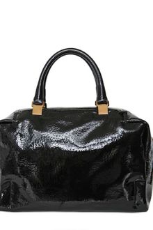 Lanvin Polochon Patent Leather Top Handle - Lyst