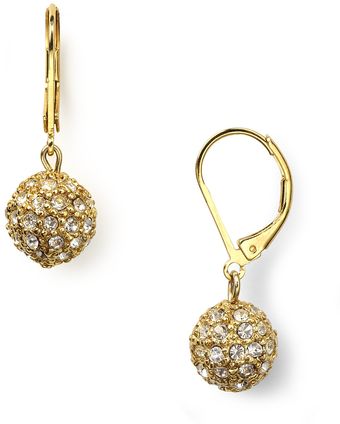 Lauren by Ralph Lauren Lauren By Ralph Lauren Pave Ball Drop Earrings - Lyst