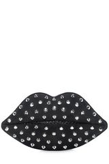 Lulu Guinness Studded Lips Perspex Clutch