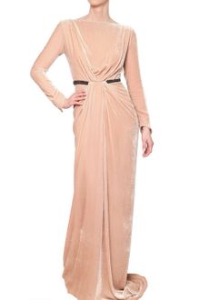 Maria Lucia Hohan Gathered Velvet Dress with Crystal Belt - Lyst